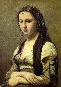 Jean Baptiste Camille  Corot Woman with a Pearl Spain oil painting artist